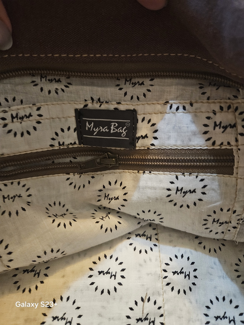 Myra Bag Tan and Multicolor Woven Tote with Leather Straps - Picture 4 of 16